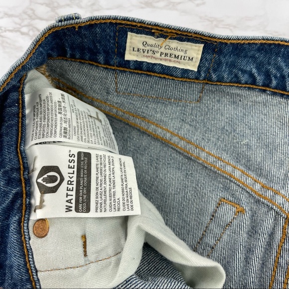 Levi’s Premium 501 Skinny Button Fly High Rise Blue Jeans We The People Size 26 - Picture 12 of 12